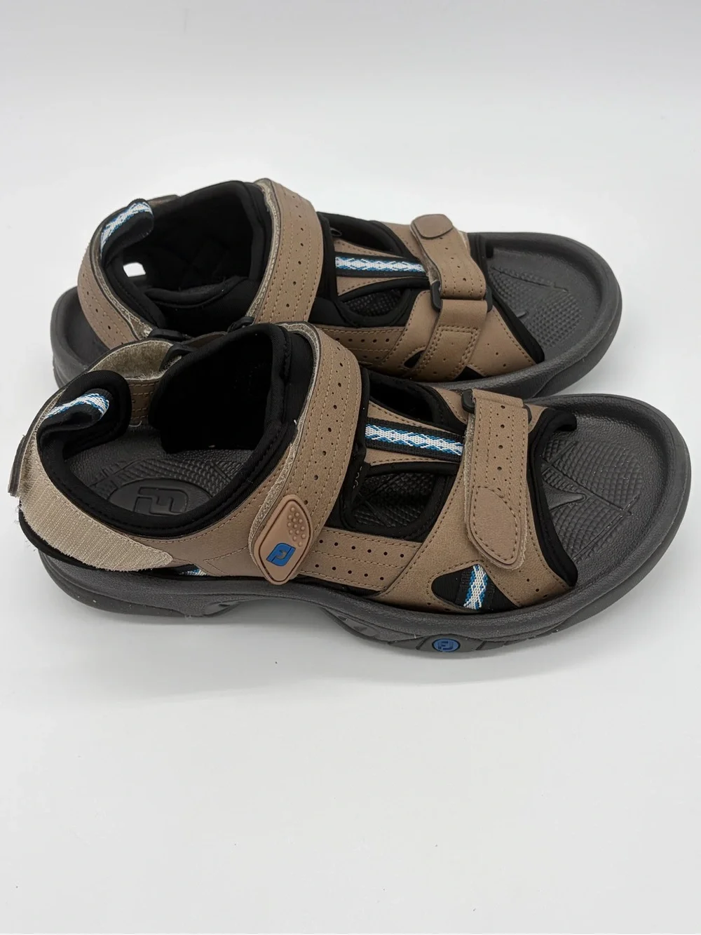 FootJoy Tan and Black Adjustable Golf Sandals